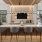a kitchen bar with seating